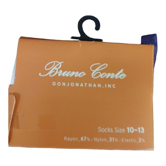 BRUNO CONTE MEN'S PURPLE SILKY DRESS SOCK FASHION COLORS . BCS2004. - Picture 4 of 4